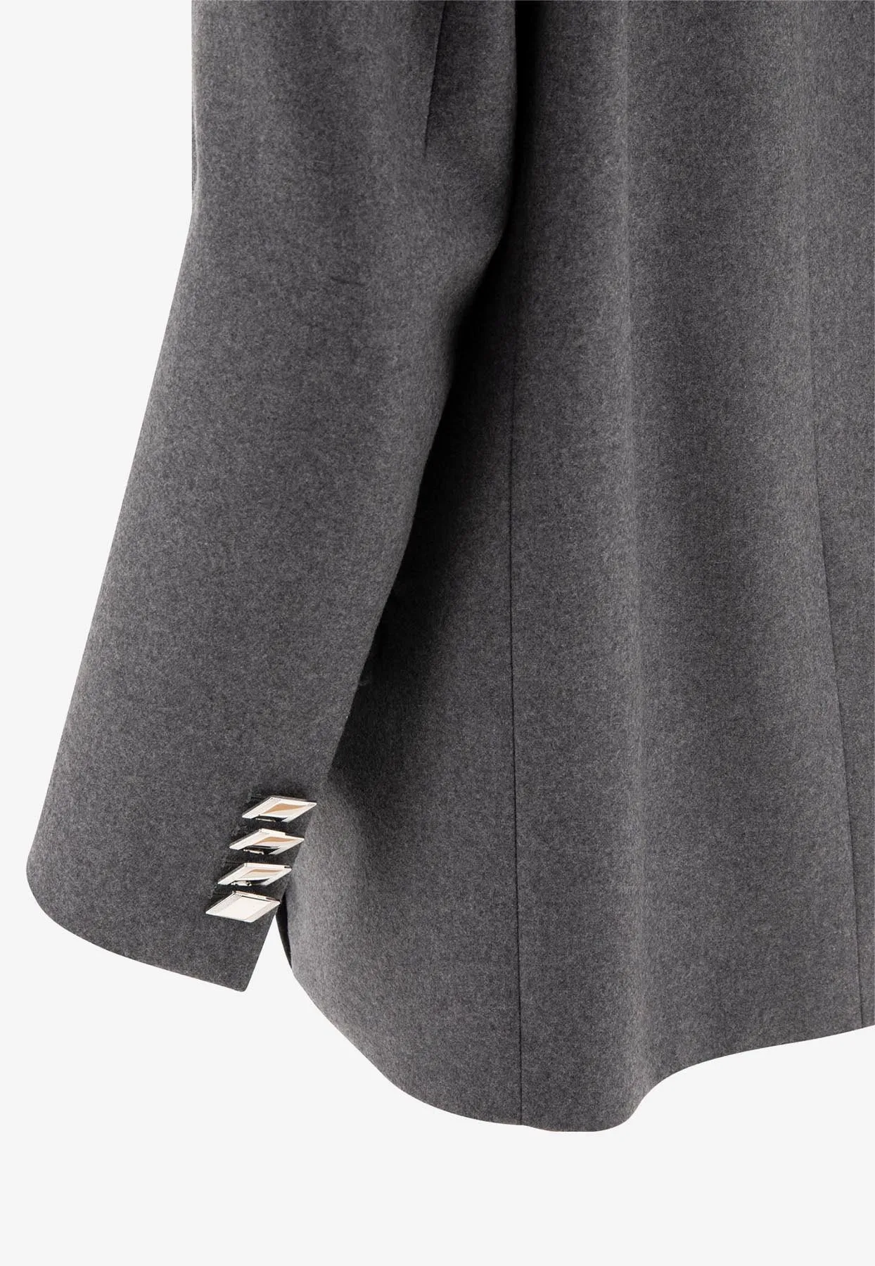 Single-Breasted Oversized Wool Blazer