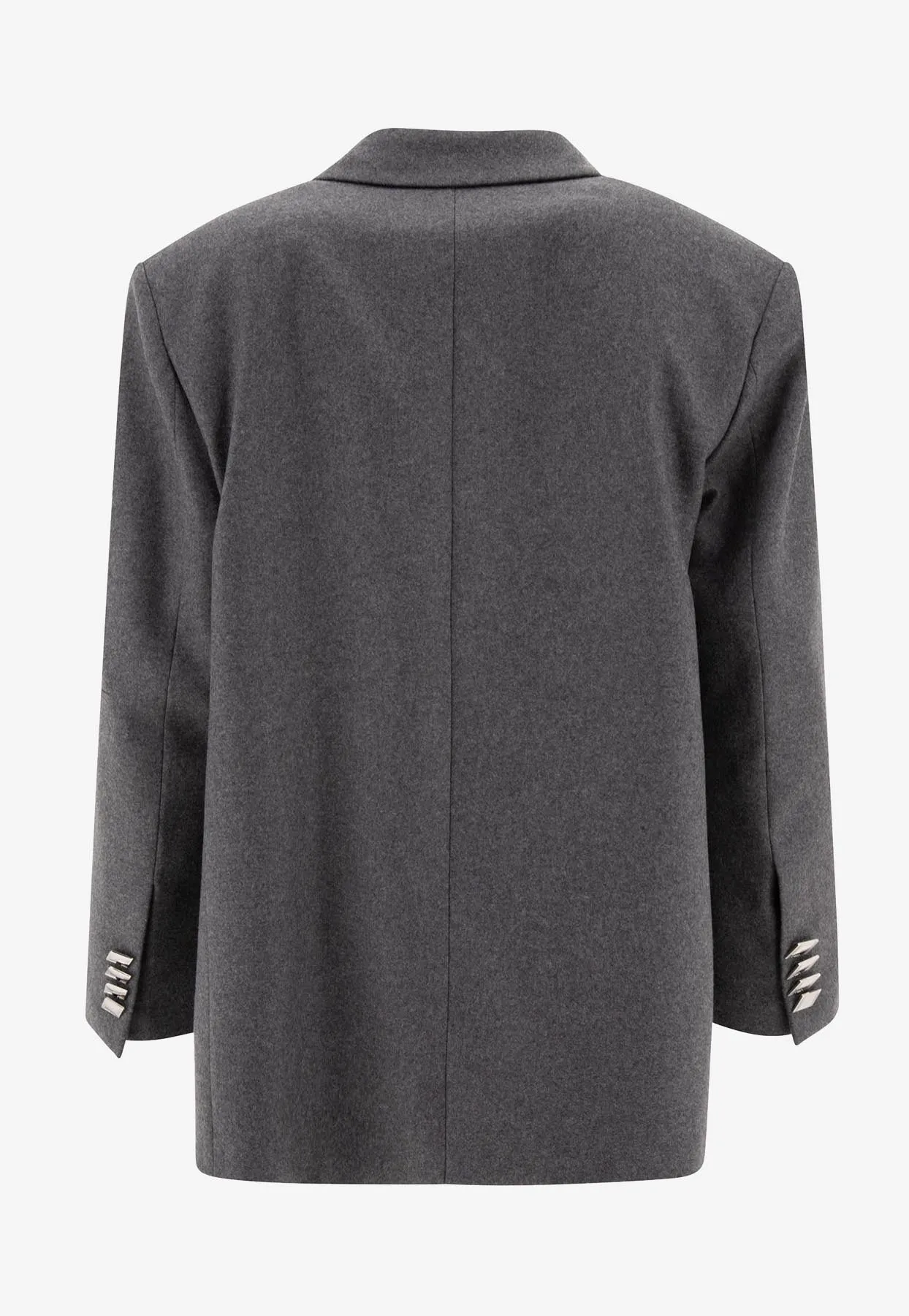 Single-Breasted Oversized Wool Blazer