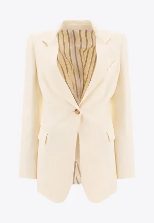 Single-Breasted Twisted Blazer
