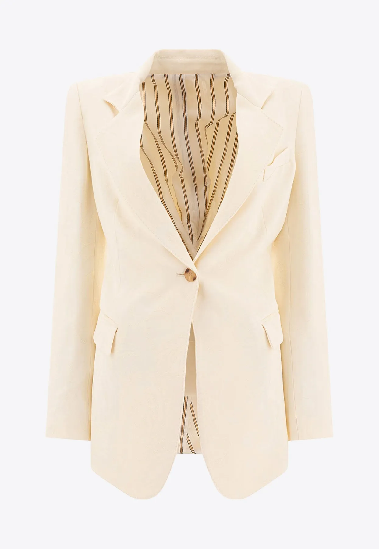Single-Breasted Twisted Blazer