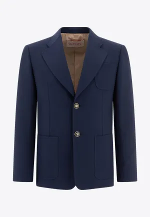 Single-Breasted Wool Blazer