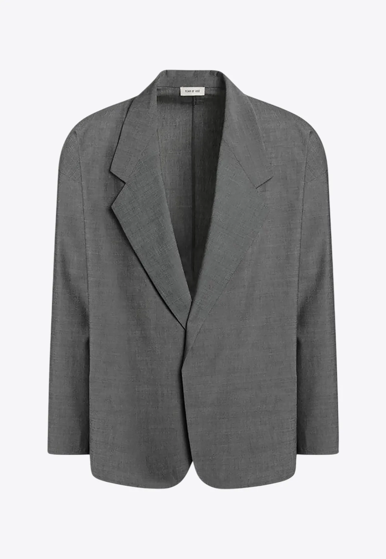 Single-Breasted Wool Blend Blazer