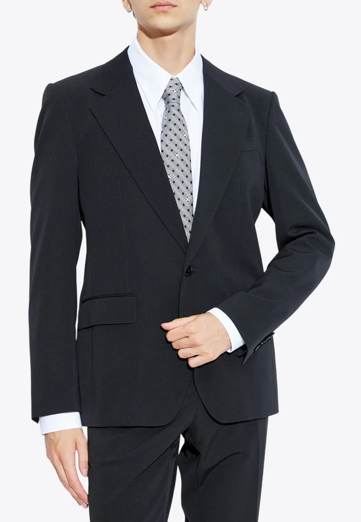 Single Breasted Wool-Blend Blazer