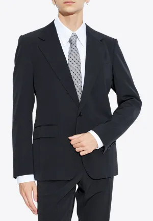 Single Breasted Wool-Blend Blazer