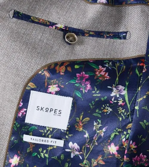 Skopes Jude Sports Jacket Stone Herringbone