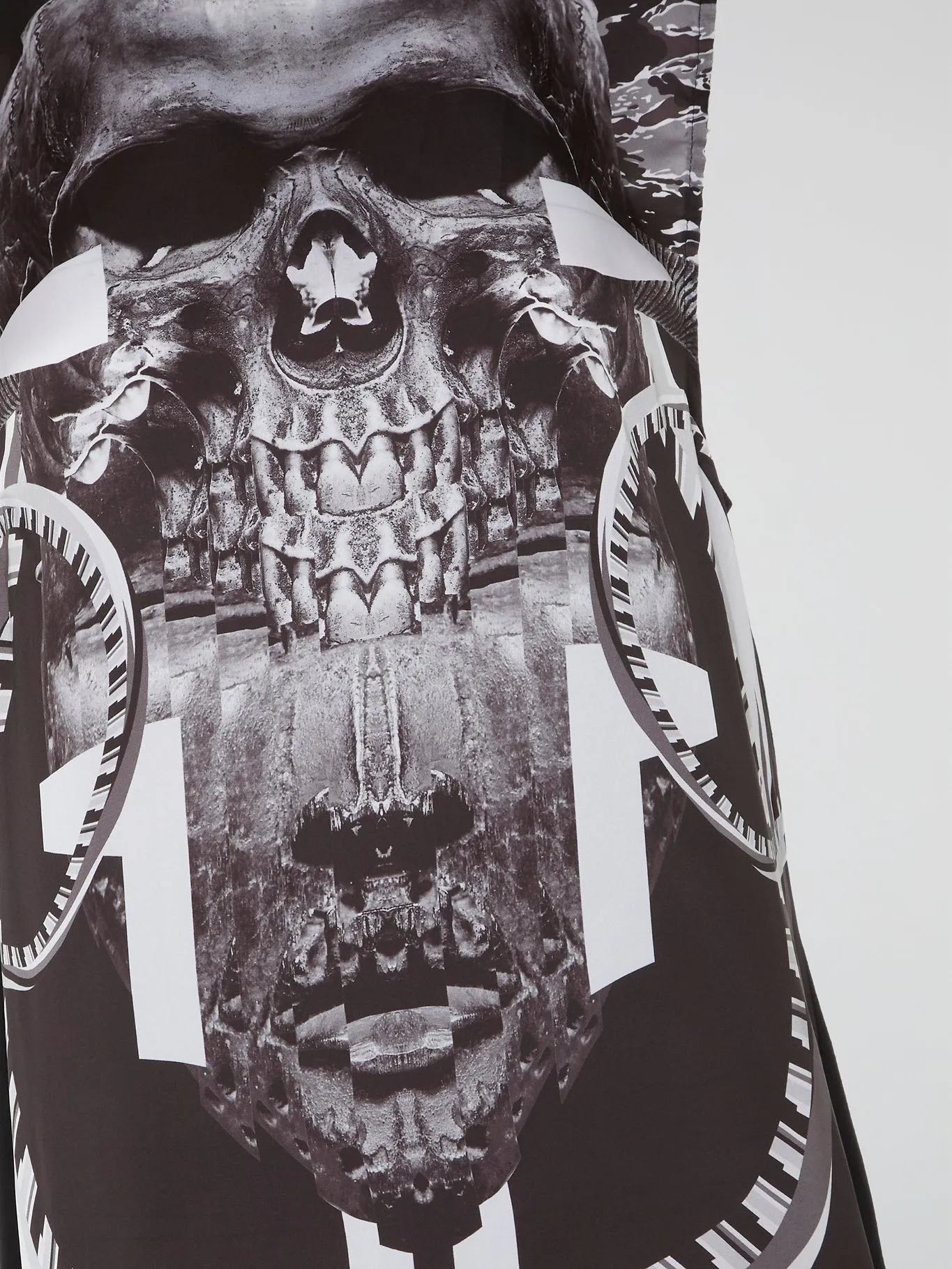 Skull Print Sleeveless Dress