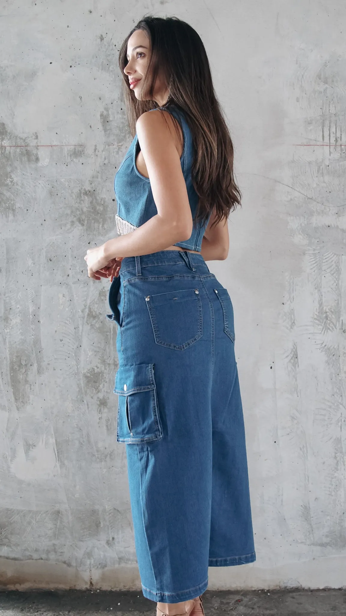 Skylar Denim Crop Top