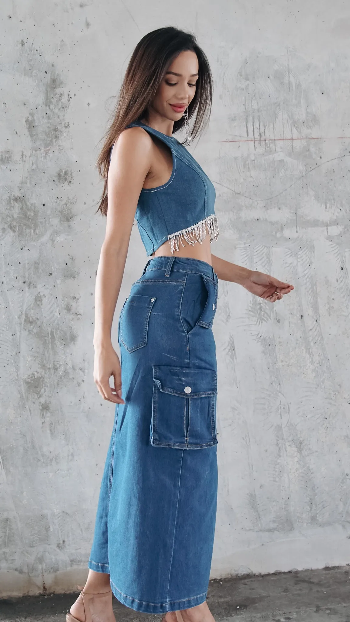 Skylar Denim Crop Top