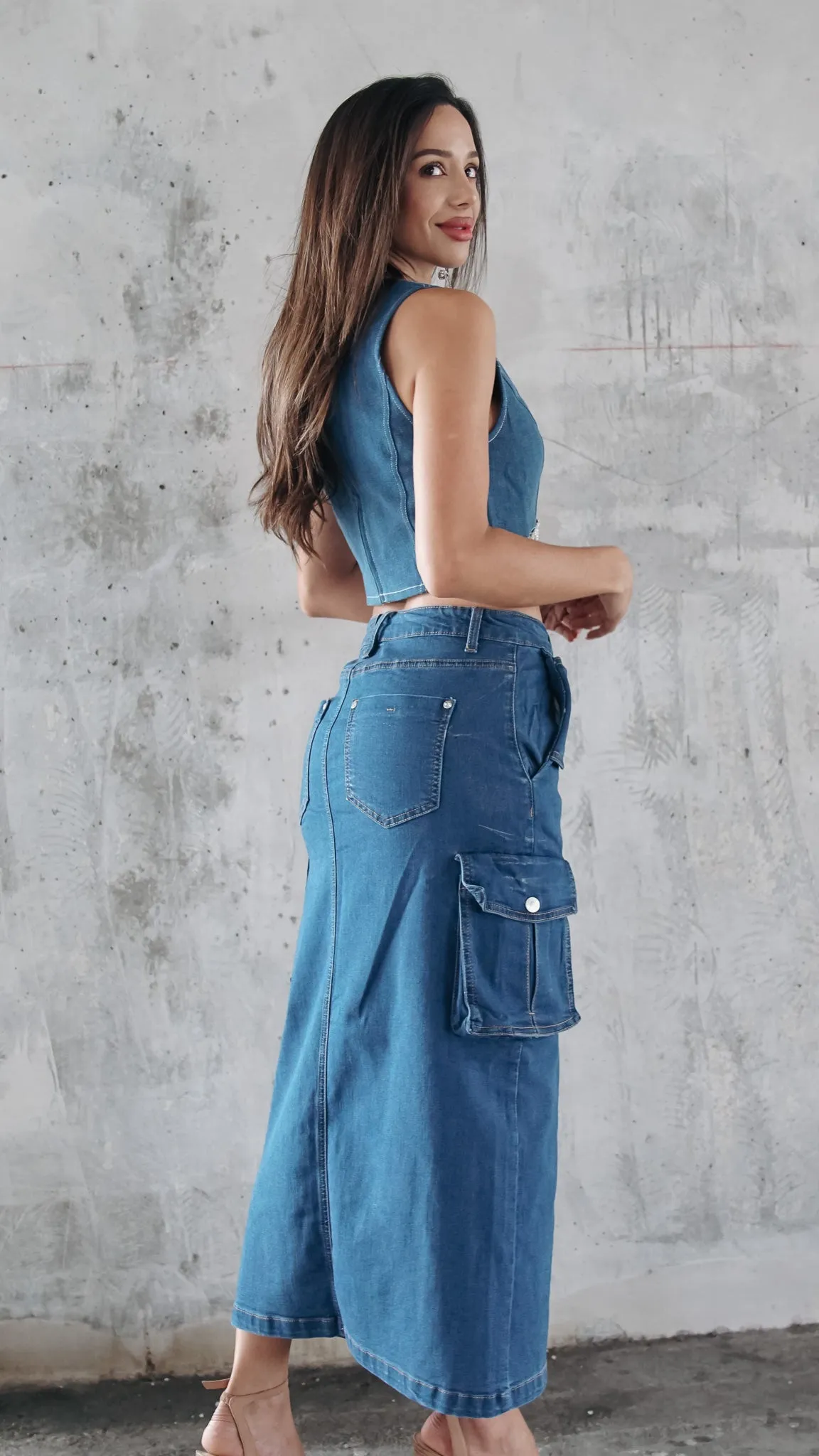 Skylar Denim Crop Top