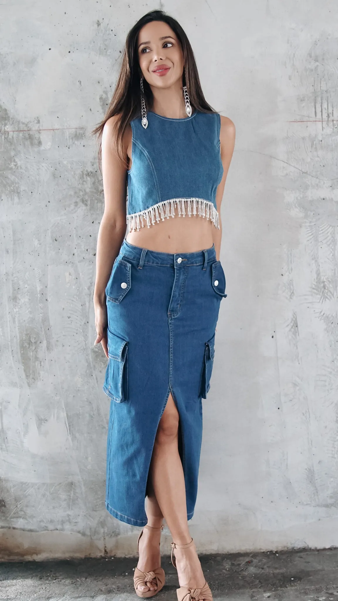 Skylar Denim Crop Top