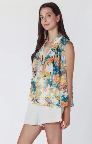 SL V NECK BUTTON FRONT BLOUSE