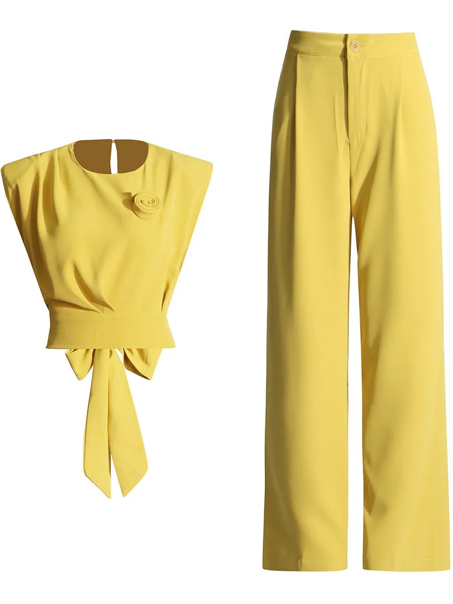 Sleeveless Bow Summer set