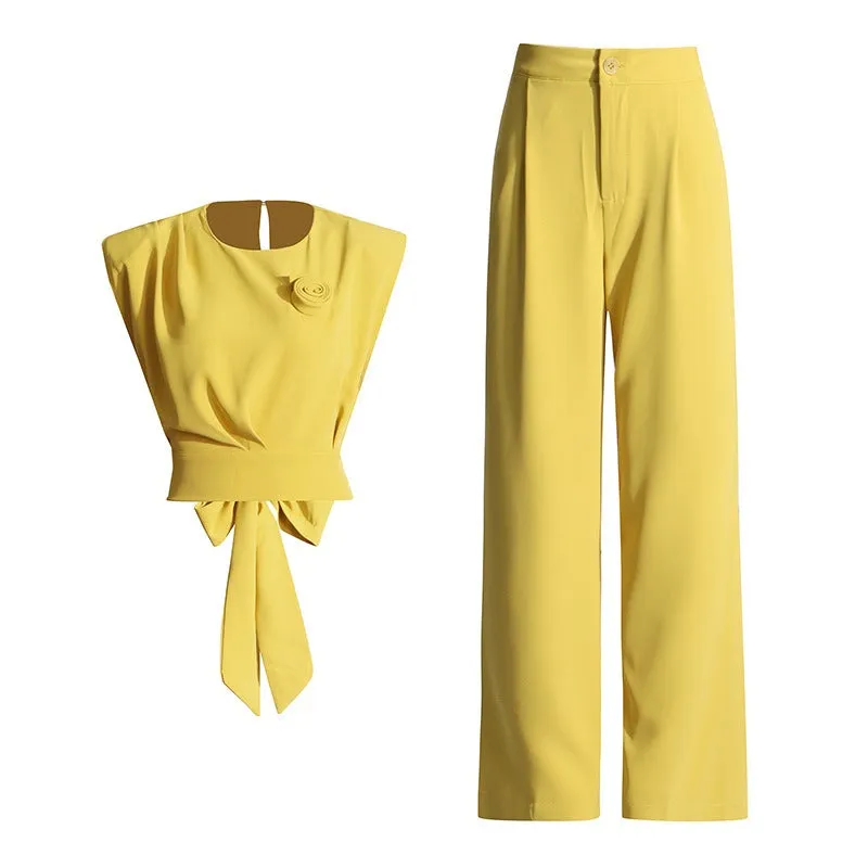 Sleeveless Bow Summer set