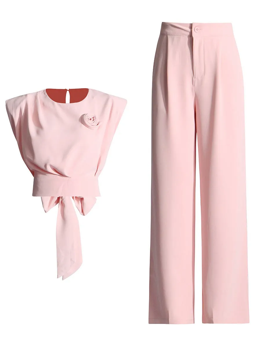 Sleeveless Bow Summer set