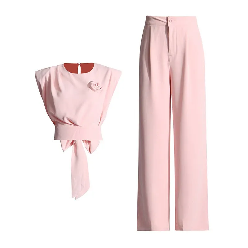 Sleeveless Bow Summer set