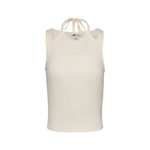 Sleeveless Cream Colored Top With Tie Straps