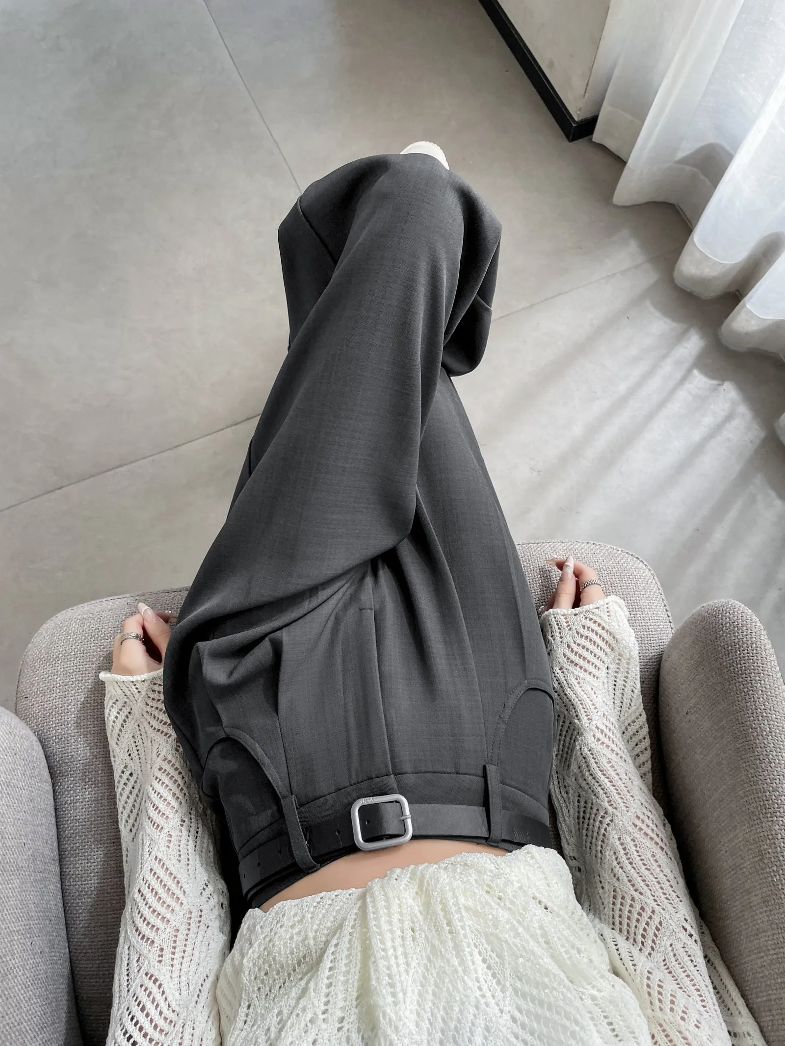 Slim Fit and Fashionable Pleated Pants for Women