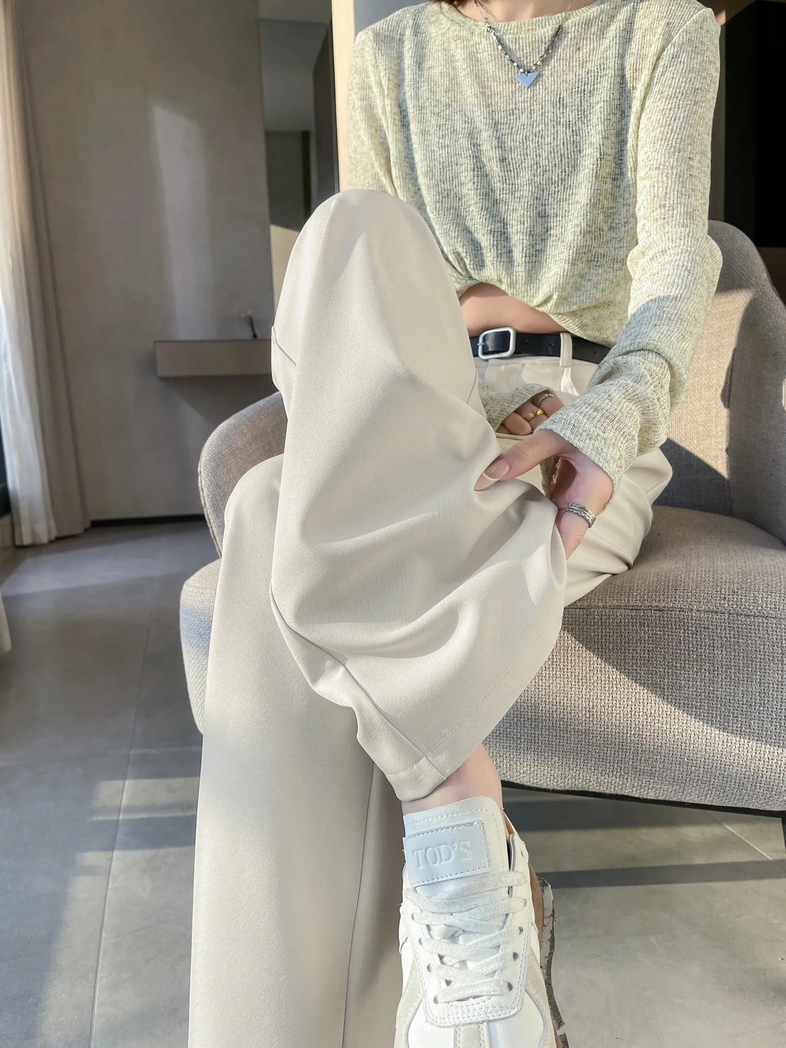Slim Fit and Fashionable Pleated Pants for Women