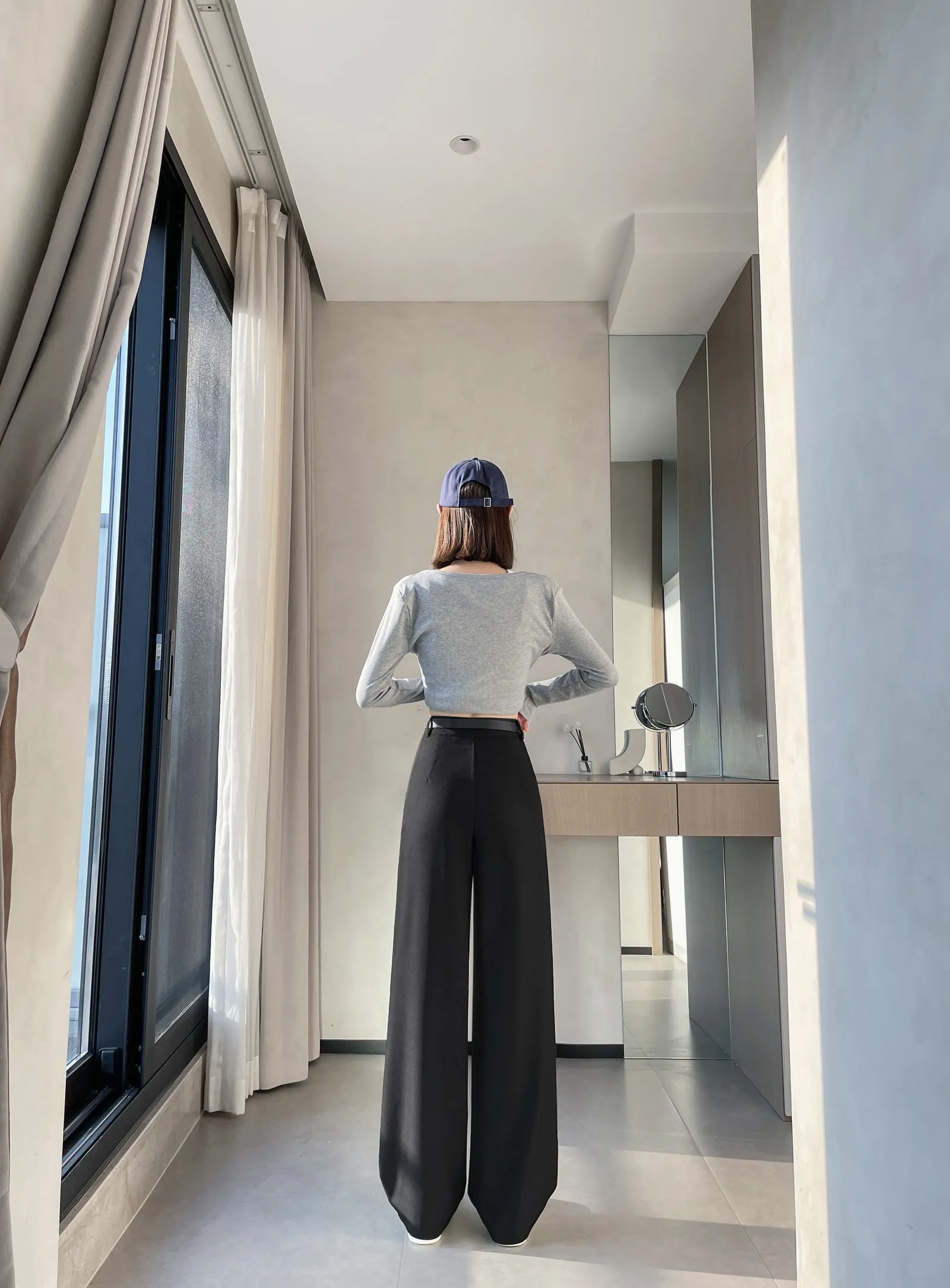 Slim Fit and Fashionable Pleated Pants for Women