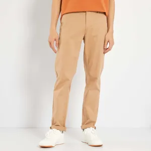 Slim-fit chinos beige