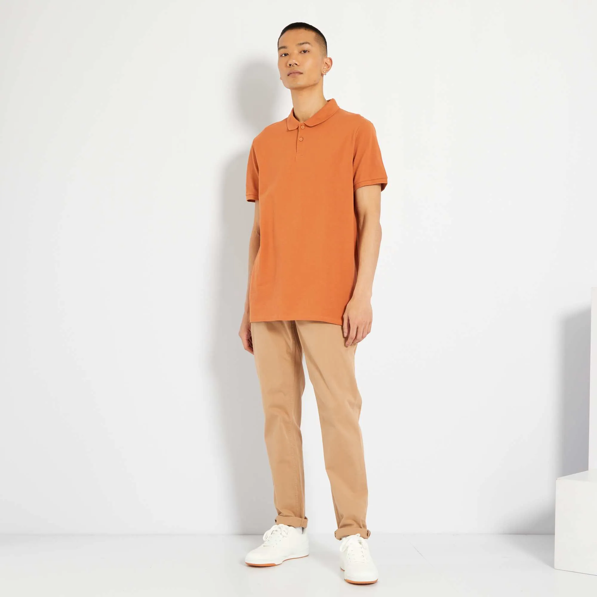 Slim-fit chinos beige