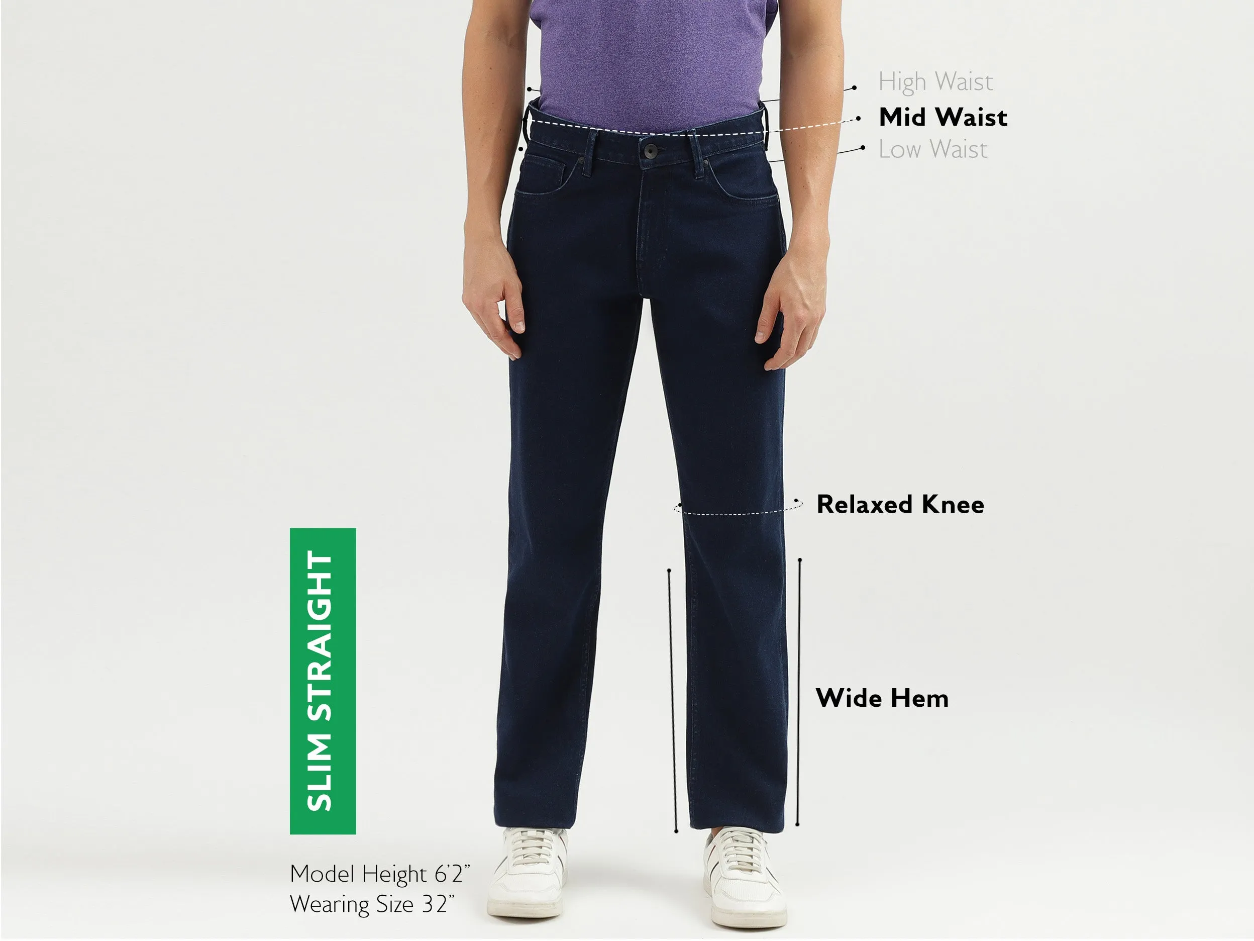 Slim Straight Fit Solid Men's Jeans