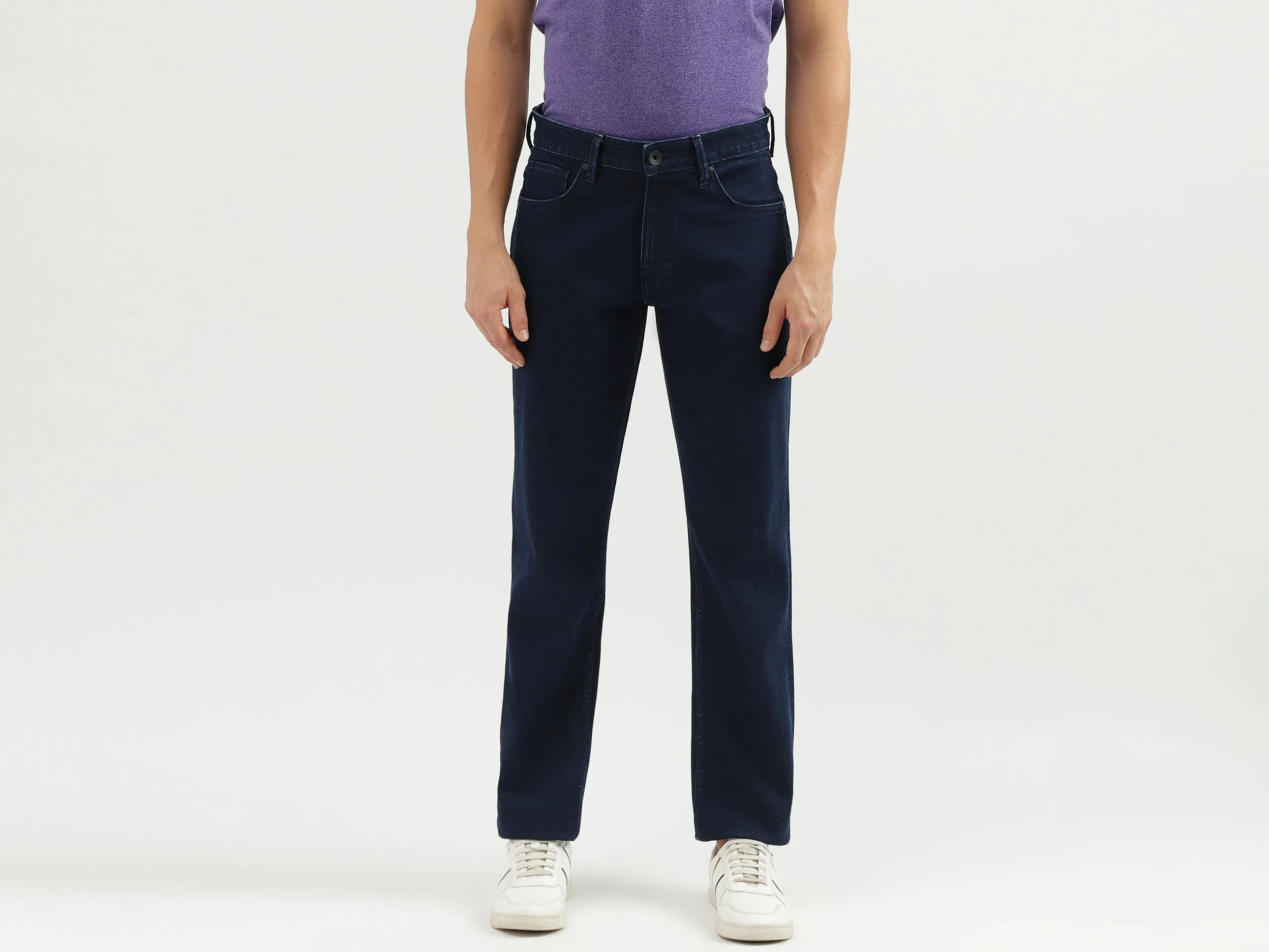 Slim Straight Fit Solid Men's Jeans