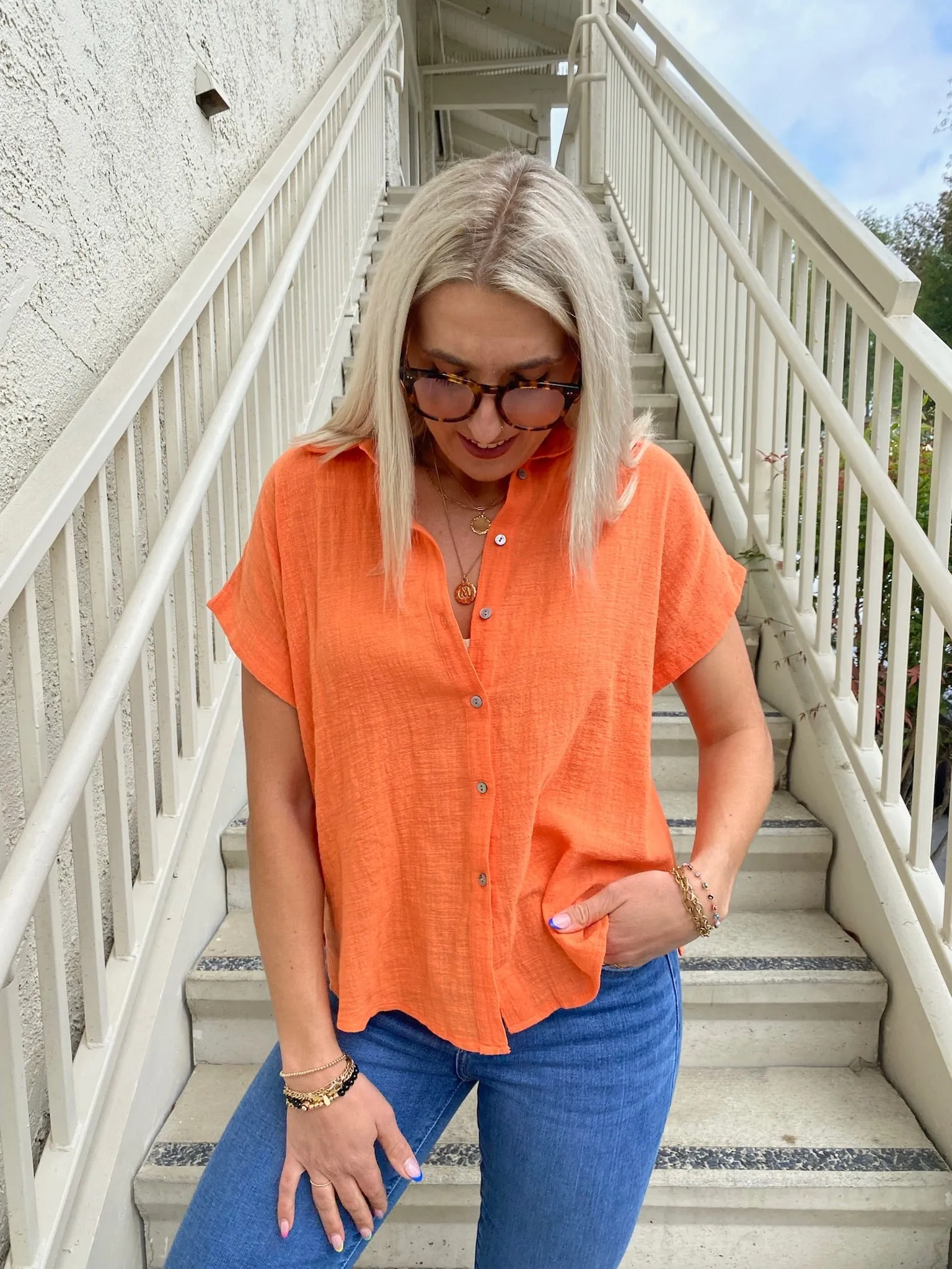 Solana Short Sleeve Button Down