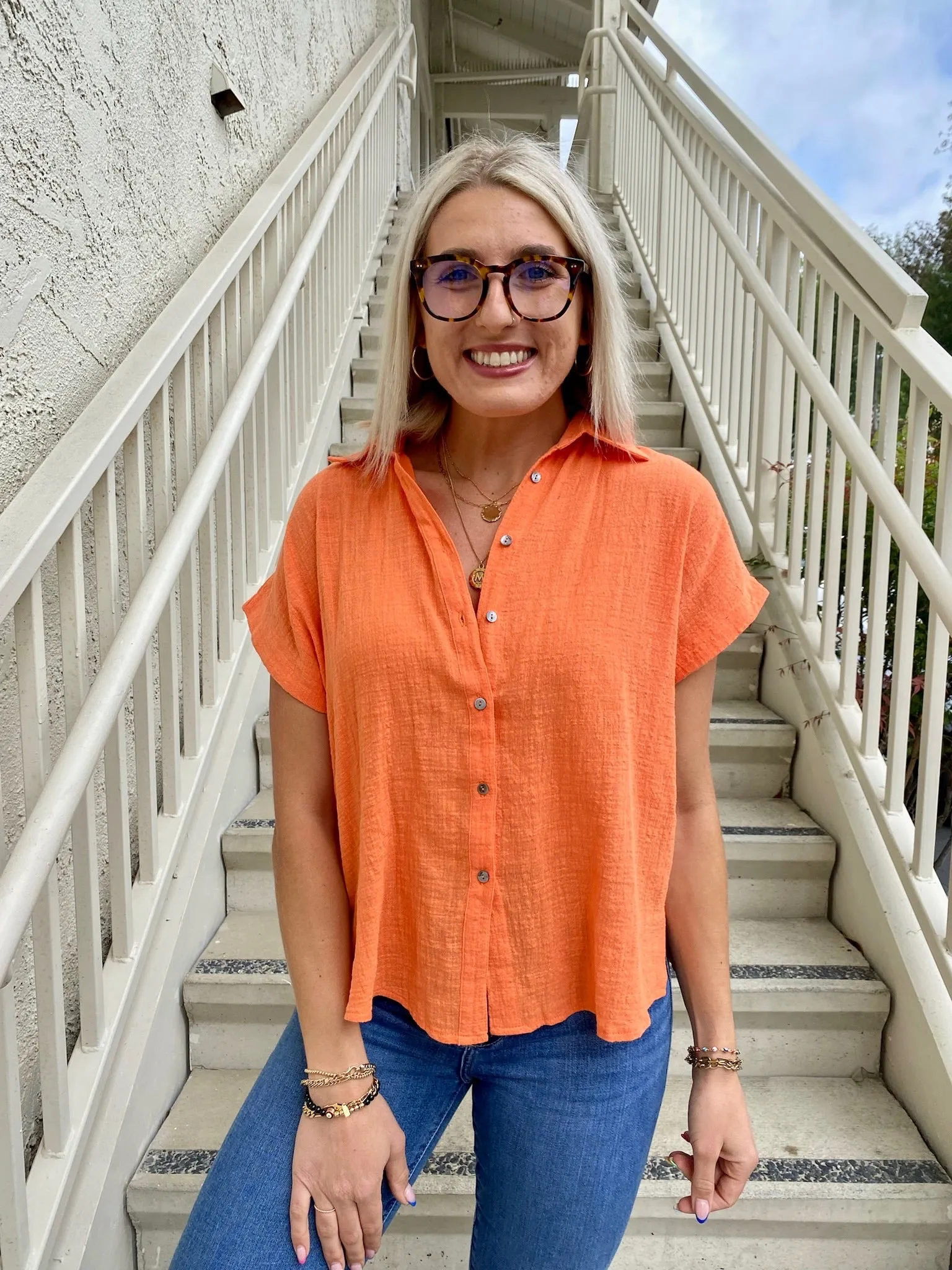 Solana Short Sleeve Button Down