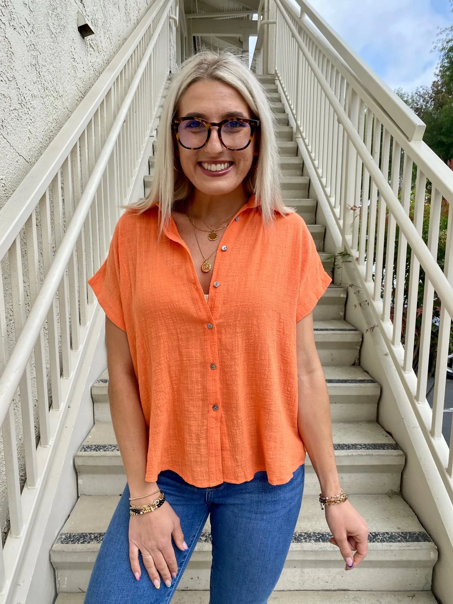 Solana Short Sleeve Button Down