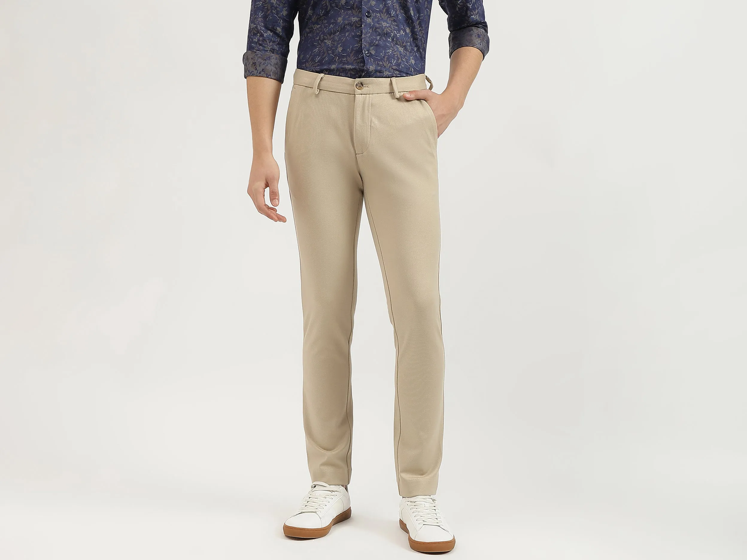 Solid Slim Fit Trousers