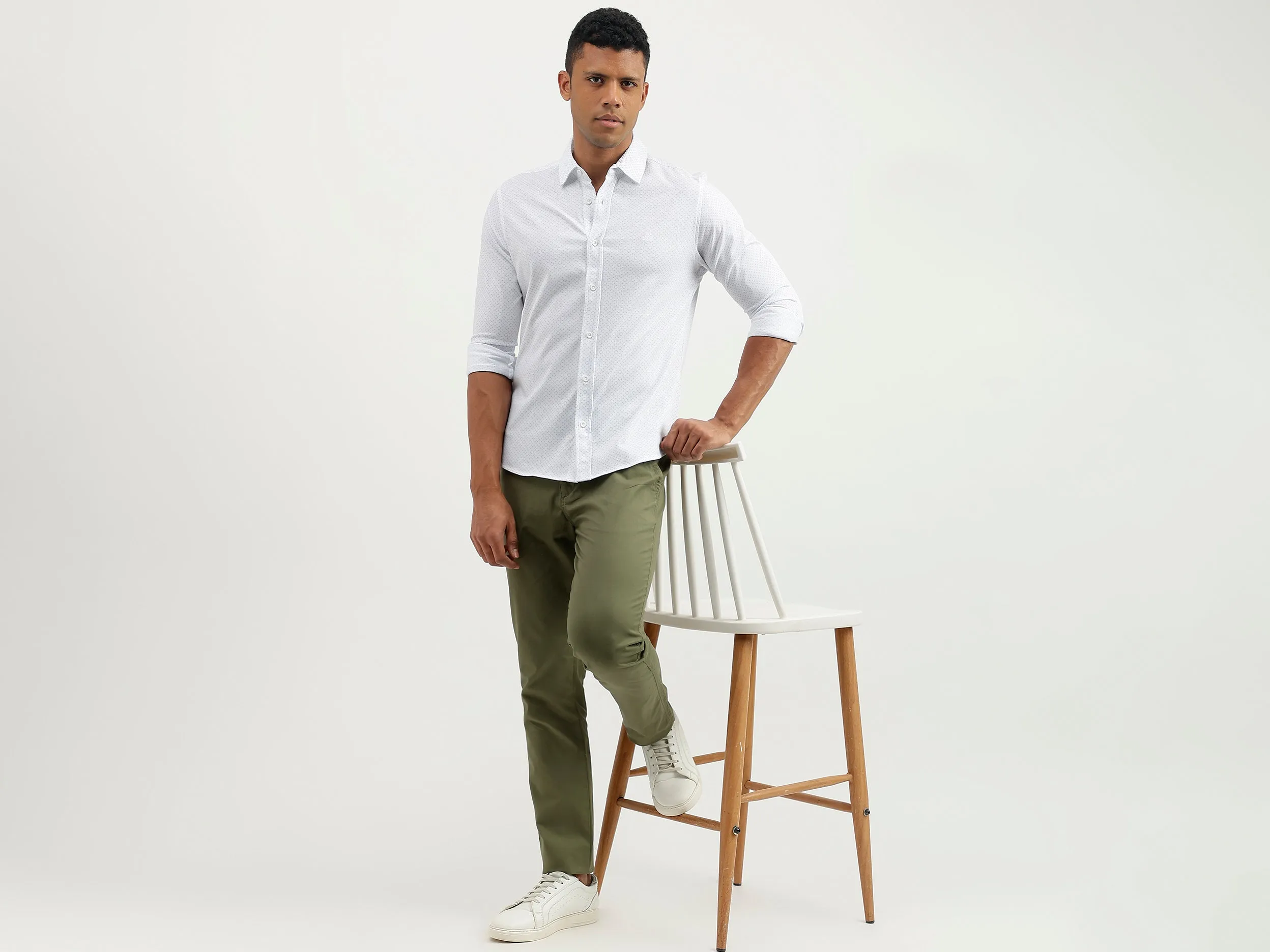 Solid Slim Fit Trousers