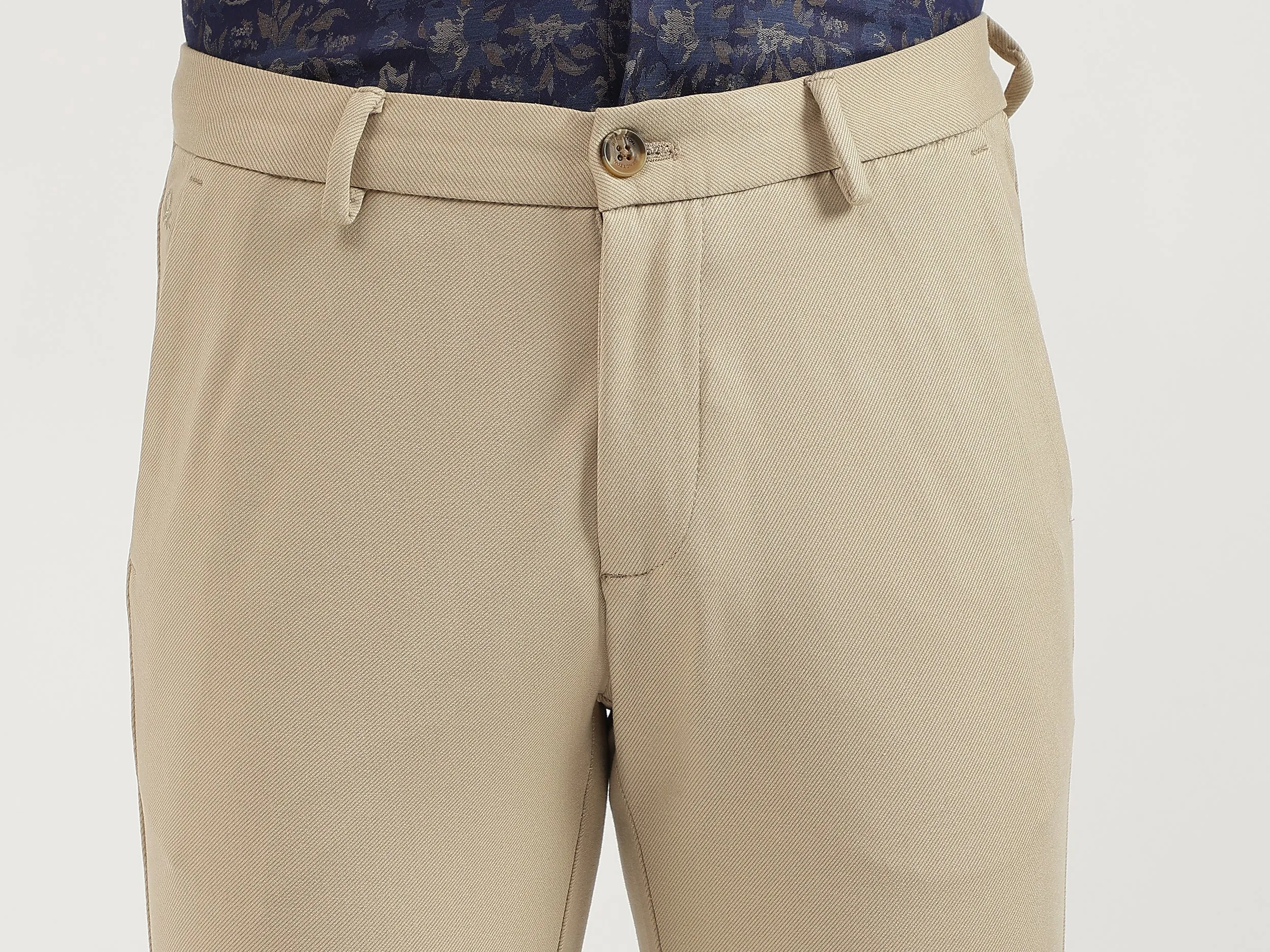 Solid Slim Fit Trousers