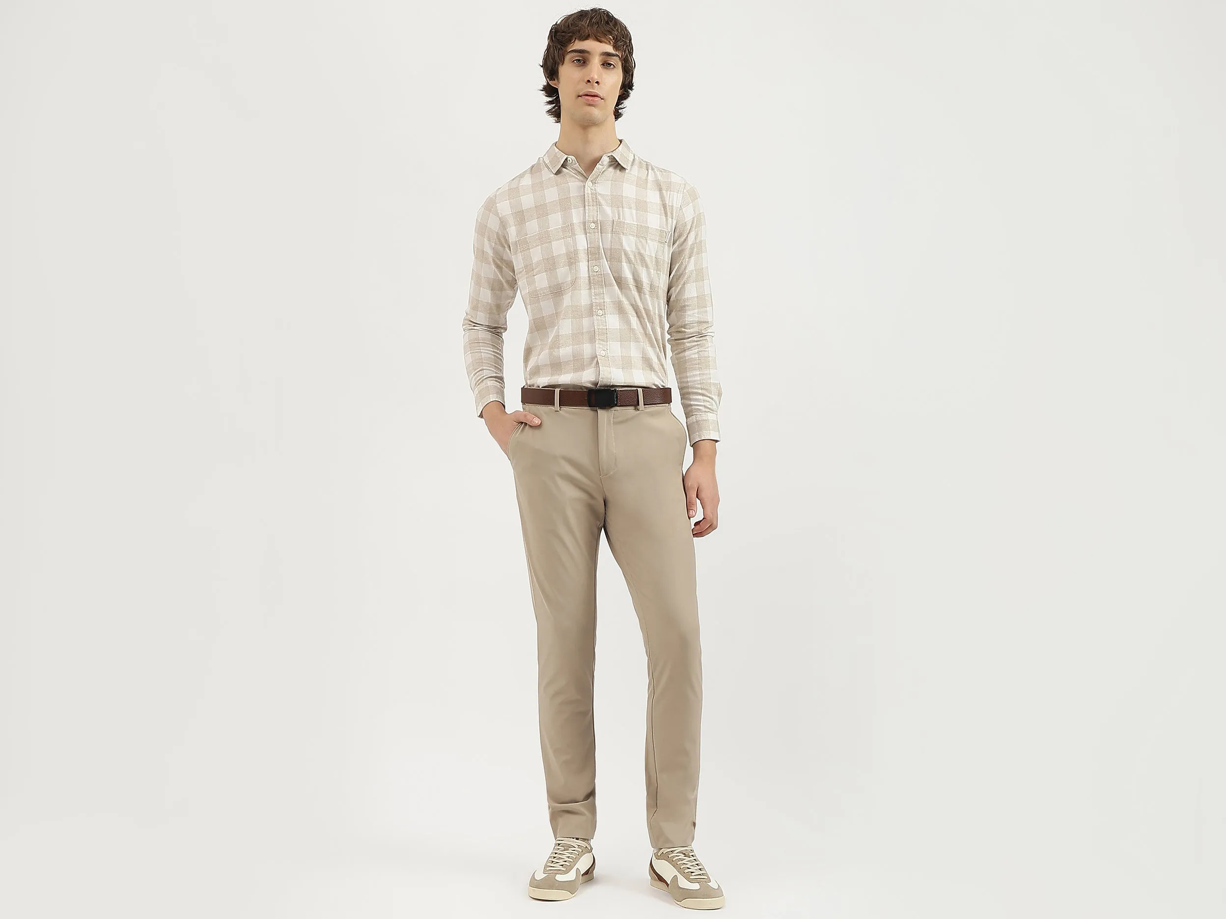 Solid Slim Fit Trousers