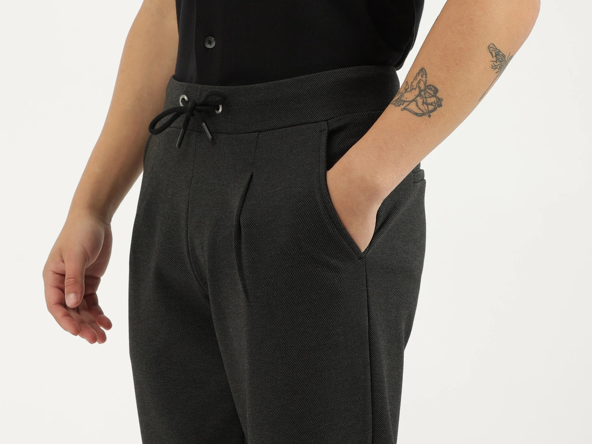 Solid Slim Fit Trousers
