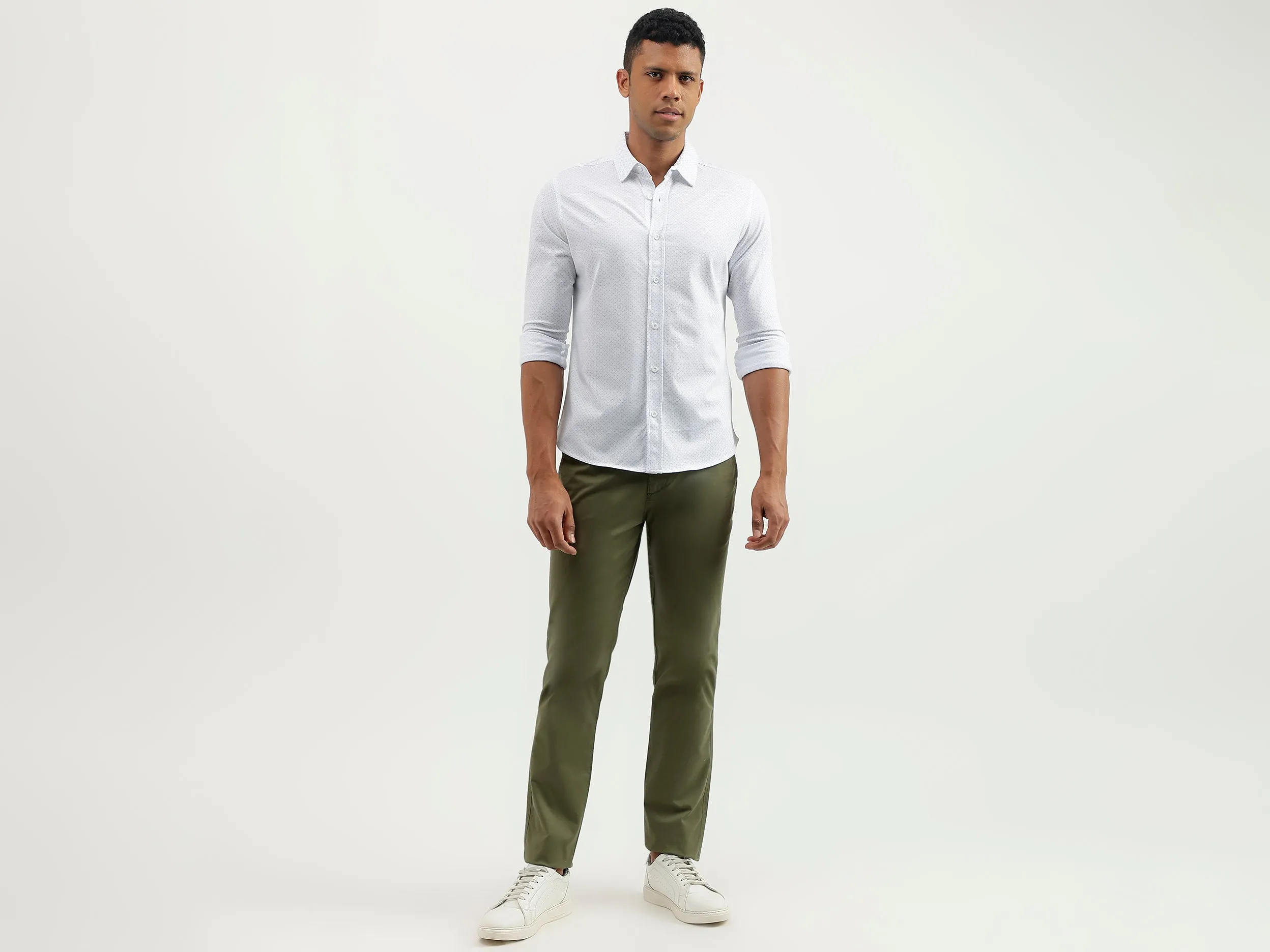 Solid Slim Fit Trousers