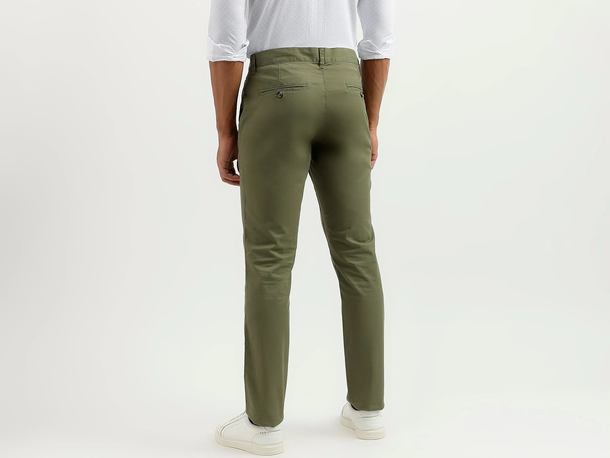 Solid Slim Fit Trousers