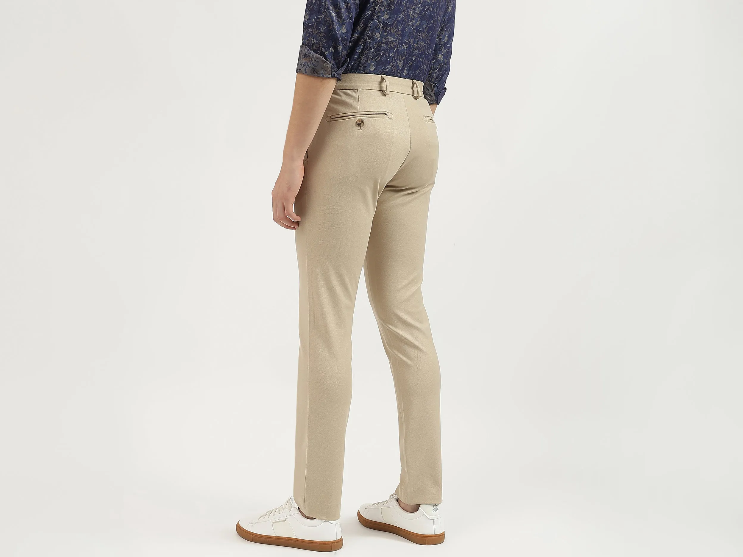 Solid Slim Fit Trousers