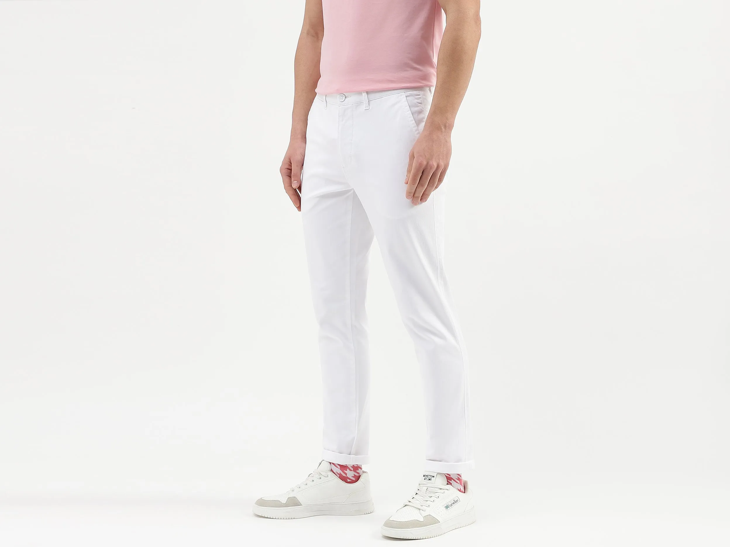 Solid Slim Fit Trousers
