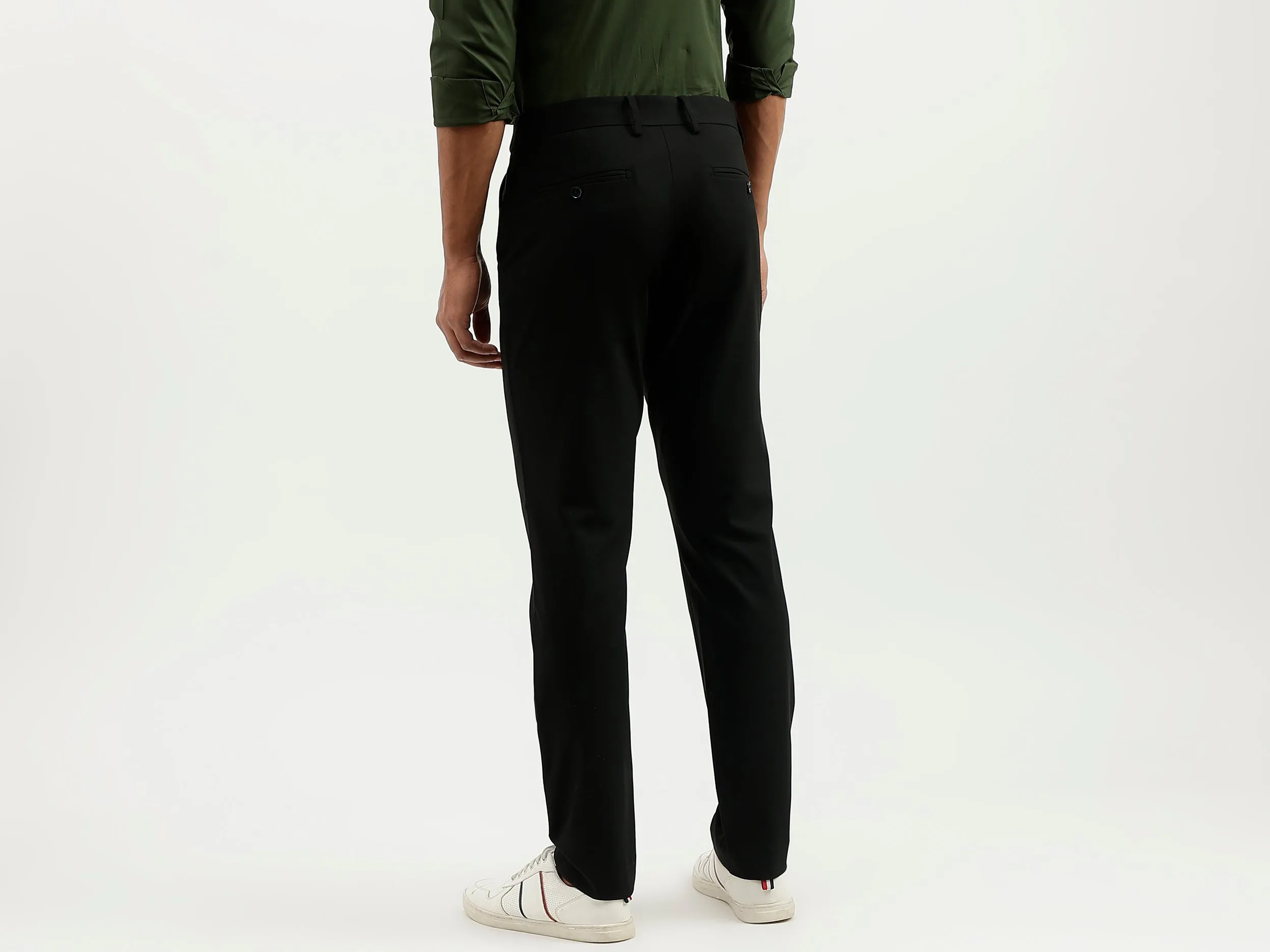 Solid Slim Fit Trousers