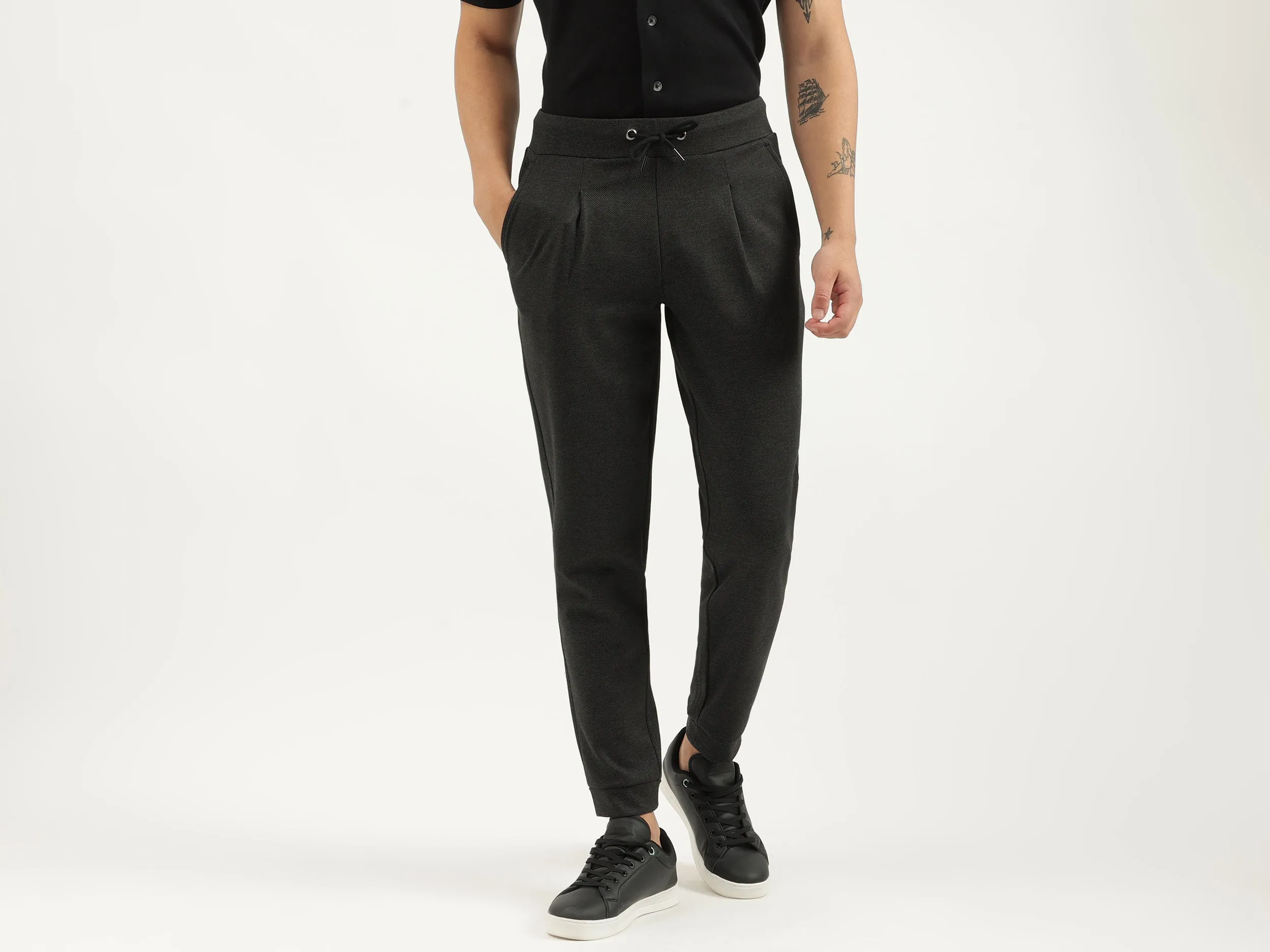 Solid Slim Fit Trousers