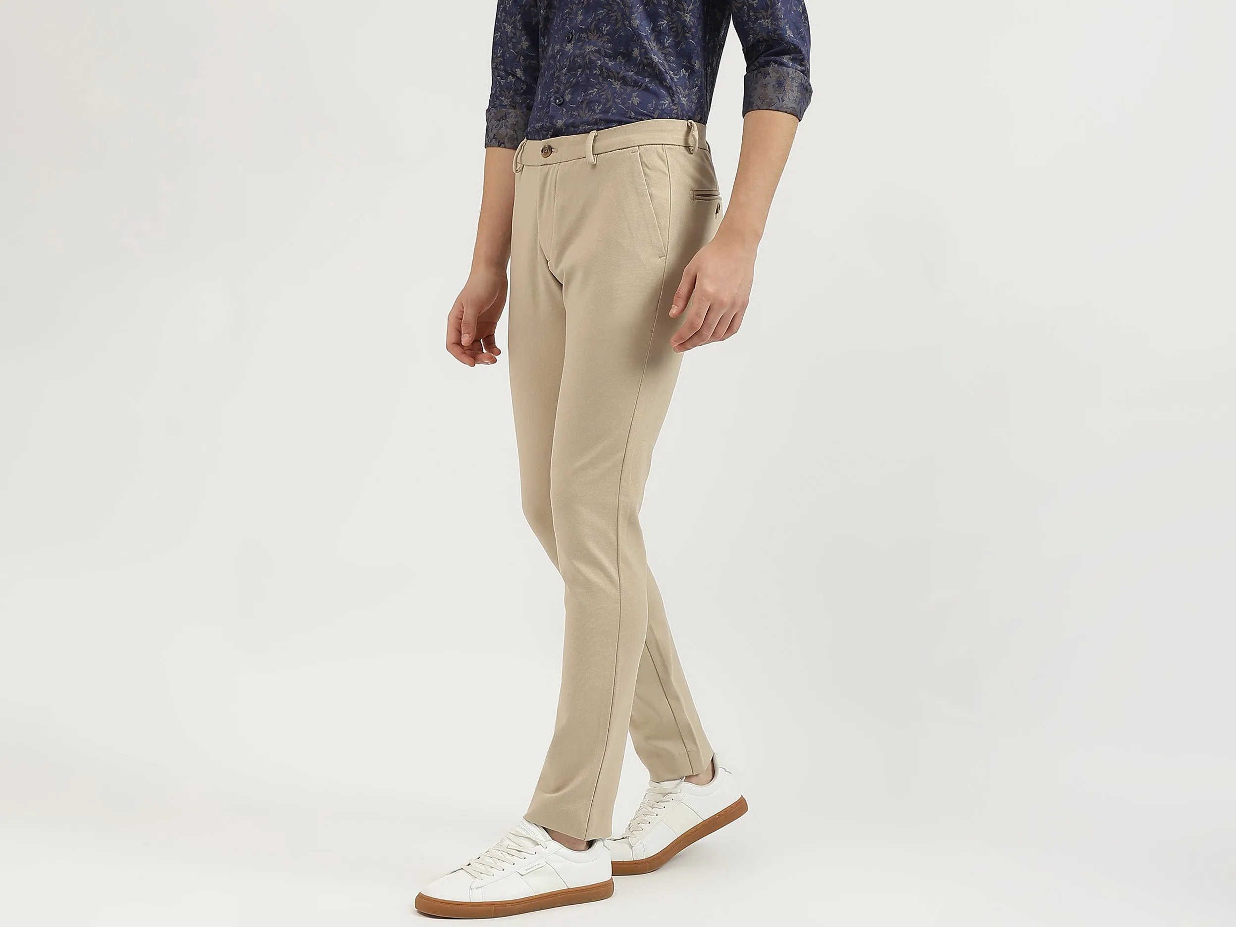 Solid Slim Fit Trousers