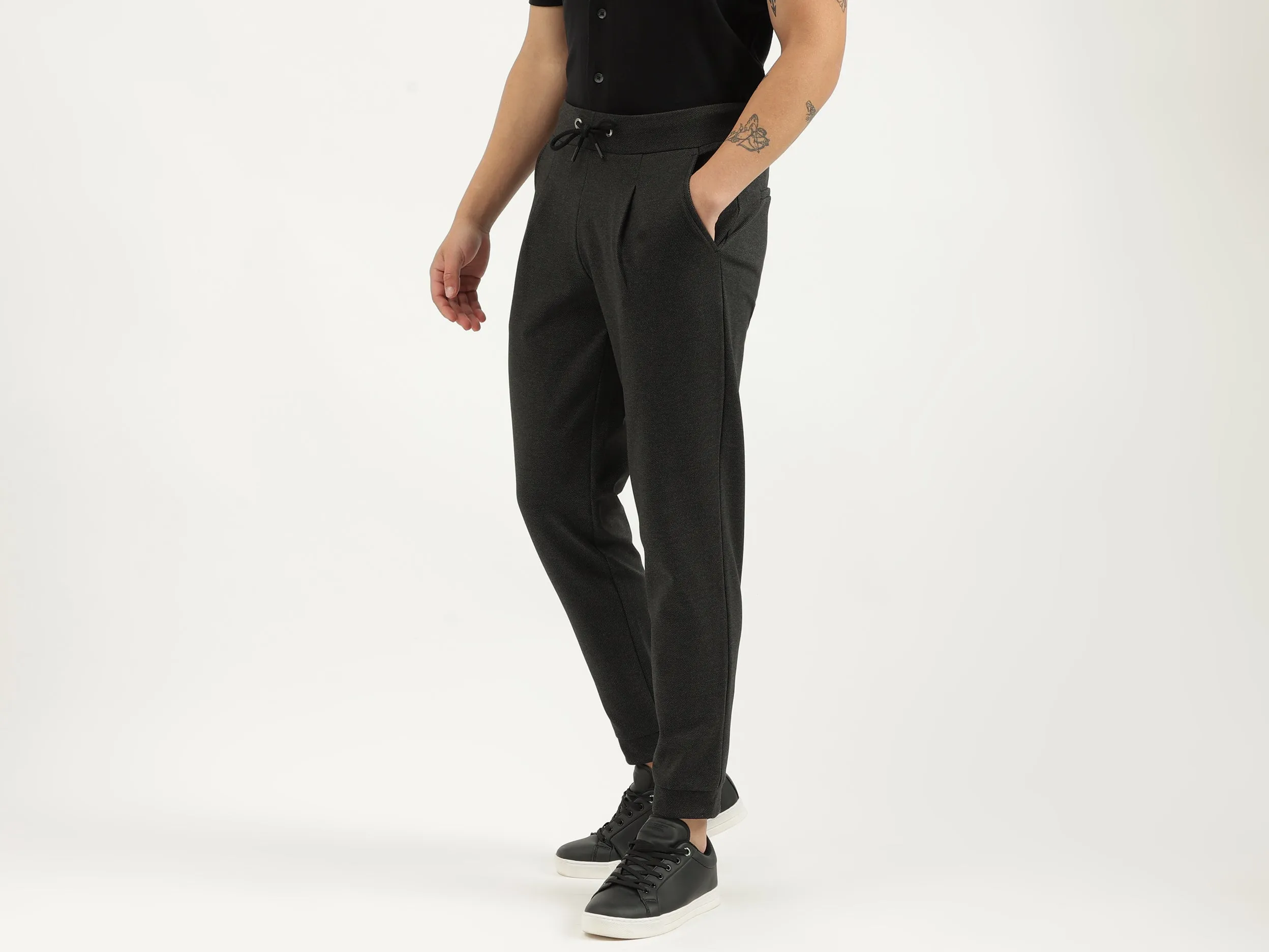 Solid Slim Fit Trousers