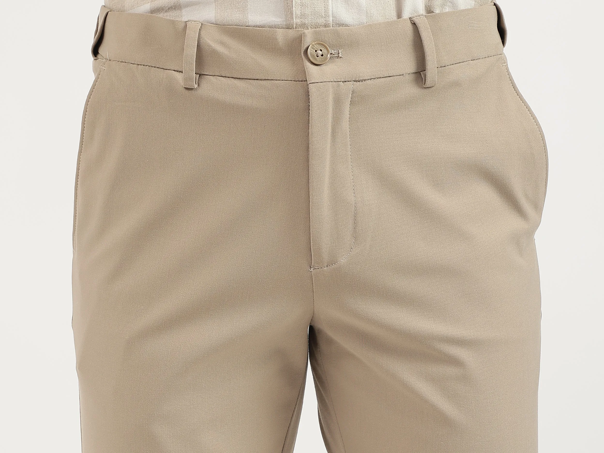 Solid Slim Fit Trousers