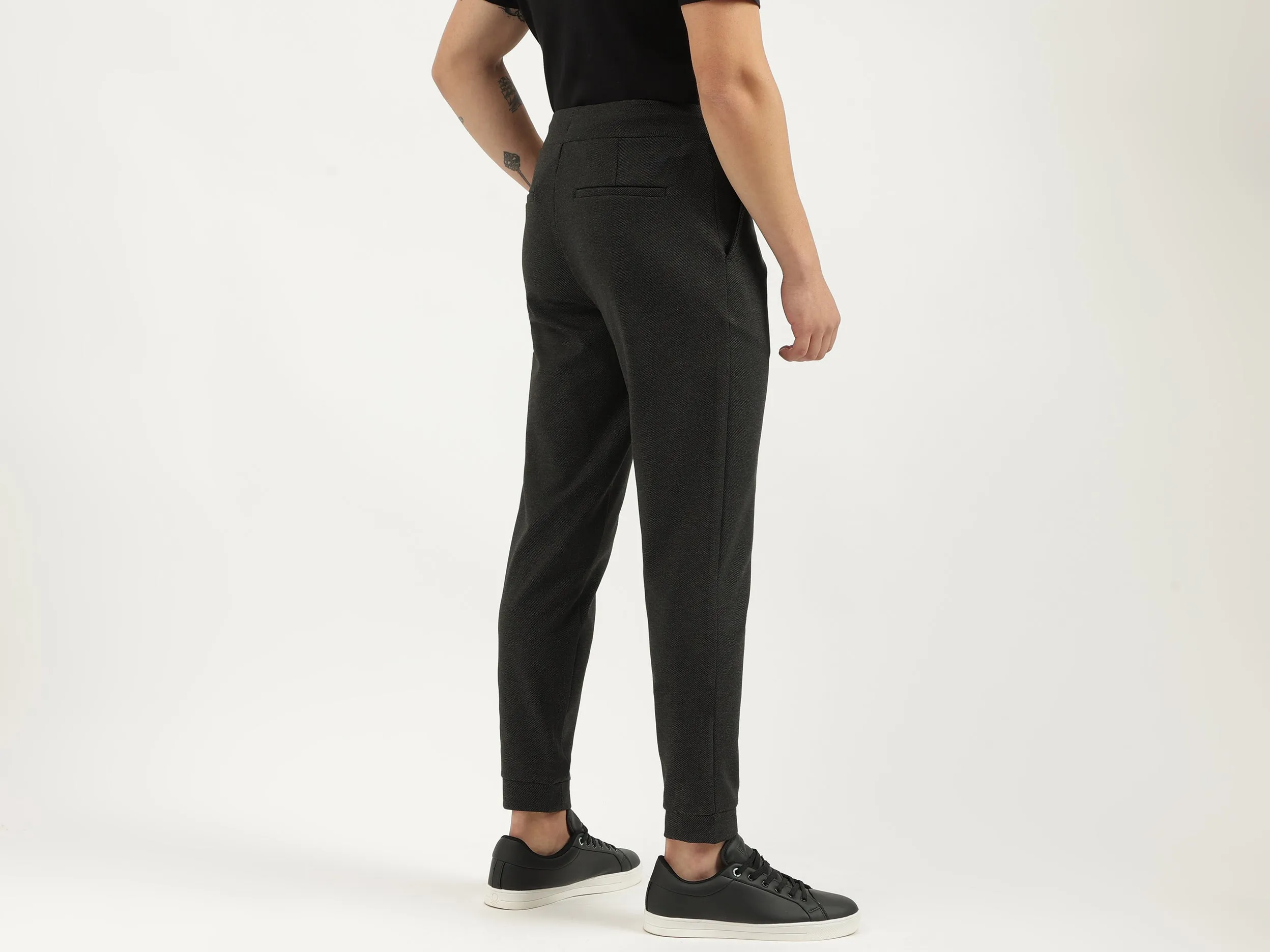 Solid Slim Fit Trousers