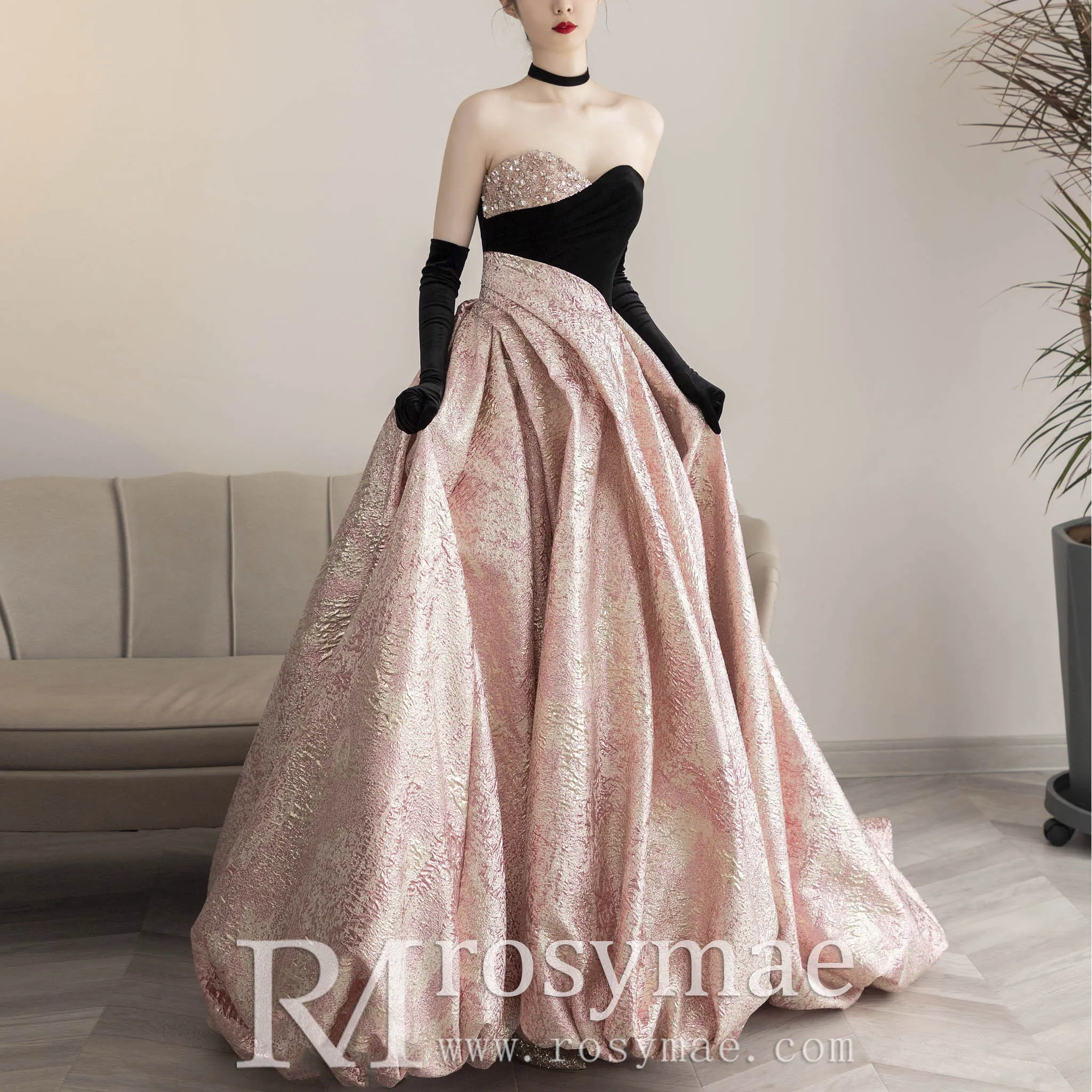 Sparkly Sweetheart Formal Dress Evening Party Gown for Women