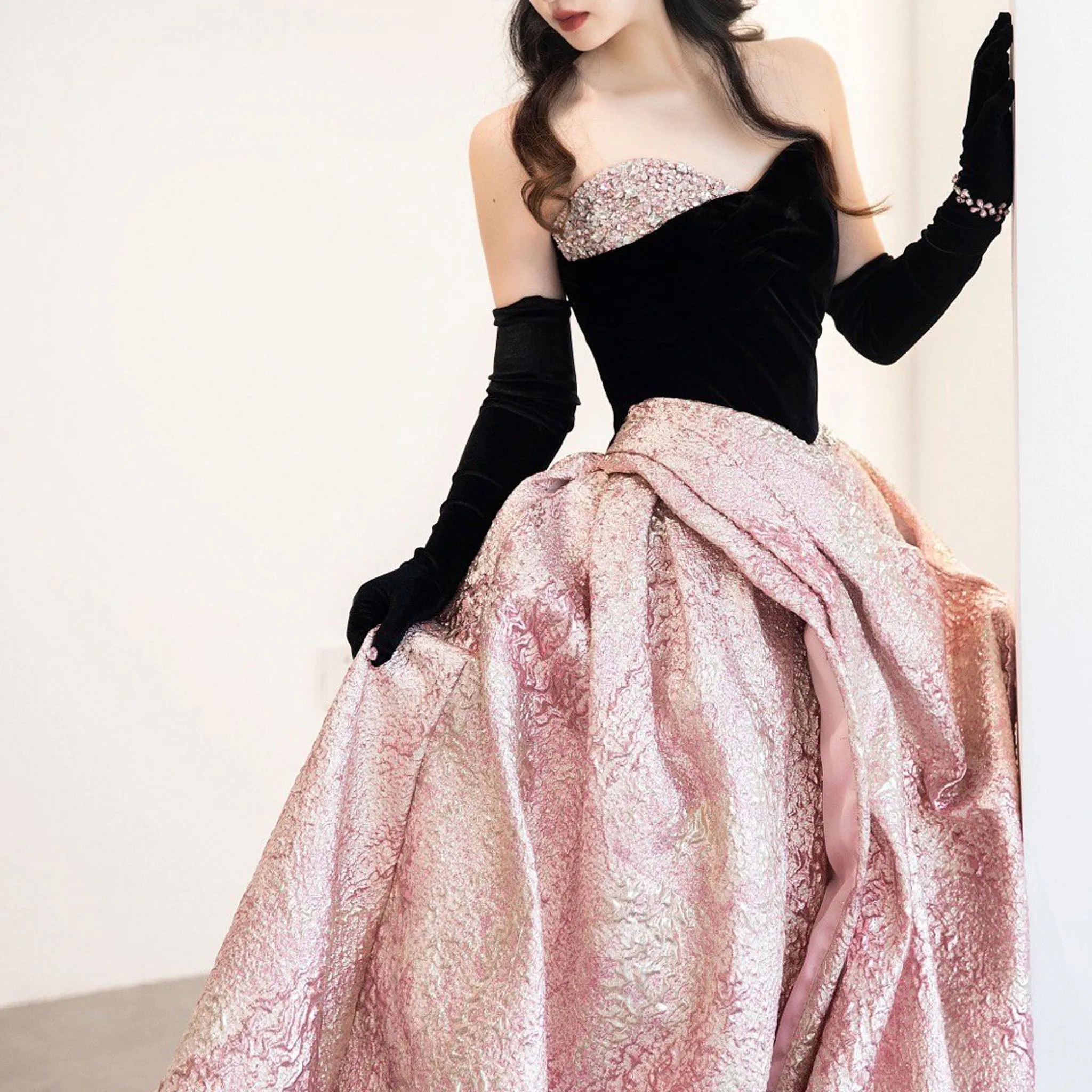 Sparkly Sweetheart Formal Dress Evening Party Gown for Women