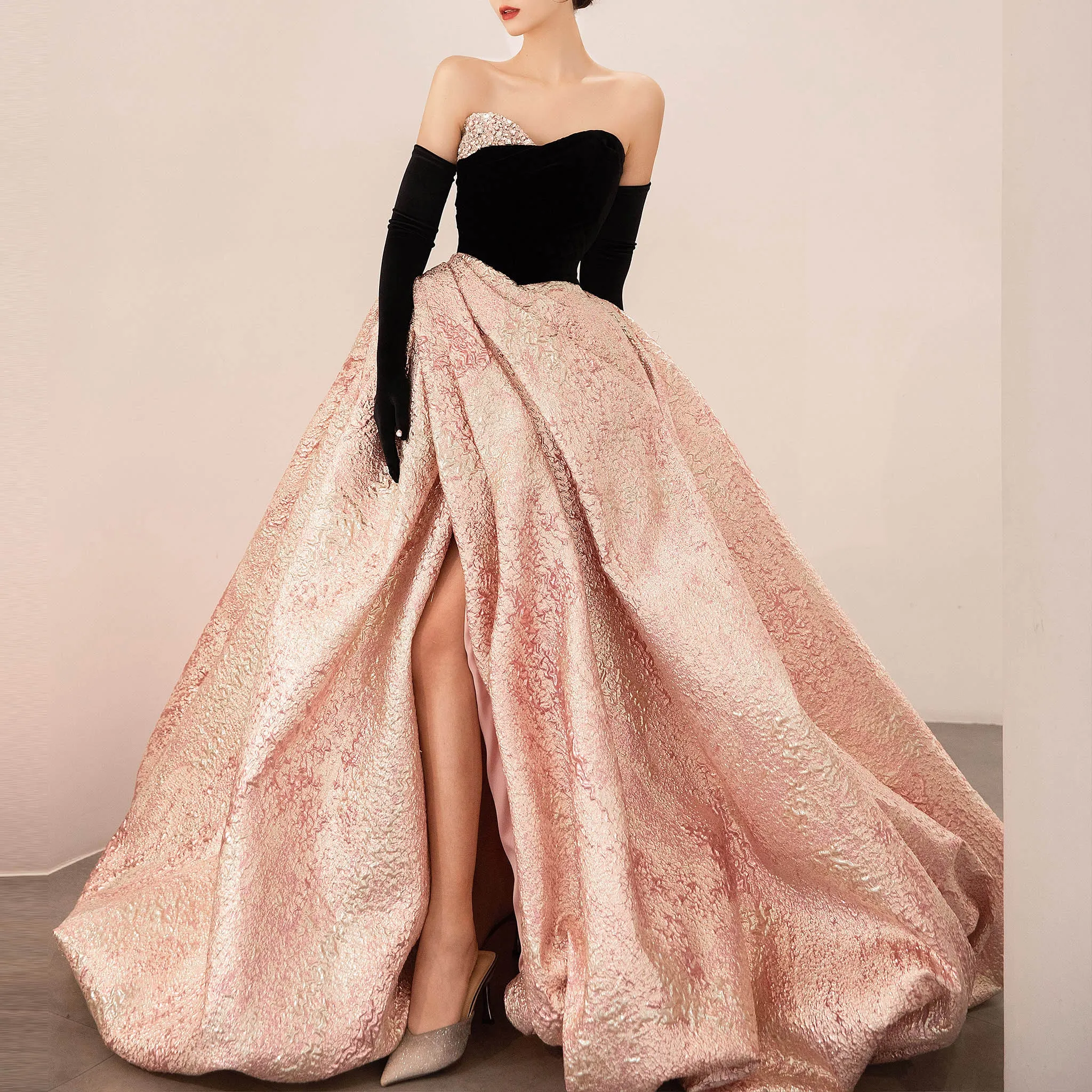 Sparkly Sweetheart Formal Dress Evening Party Gown for Women