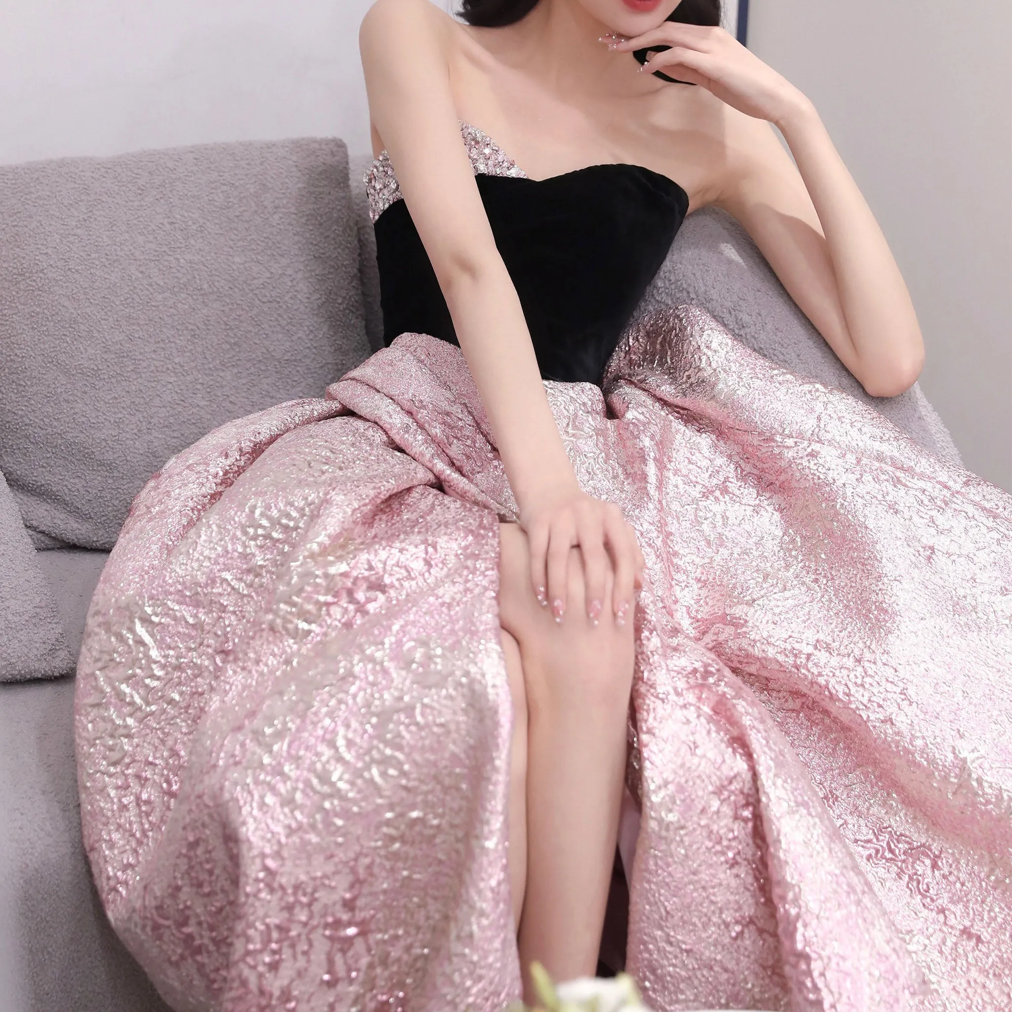 Sparkly Sweetheart Formal Dress Evening Party Gown for Women