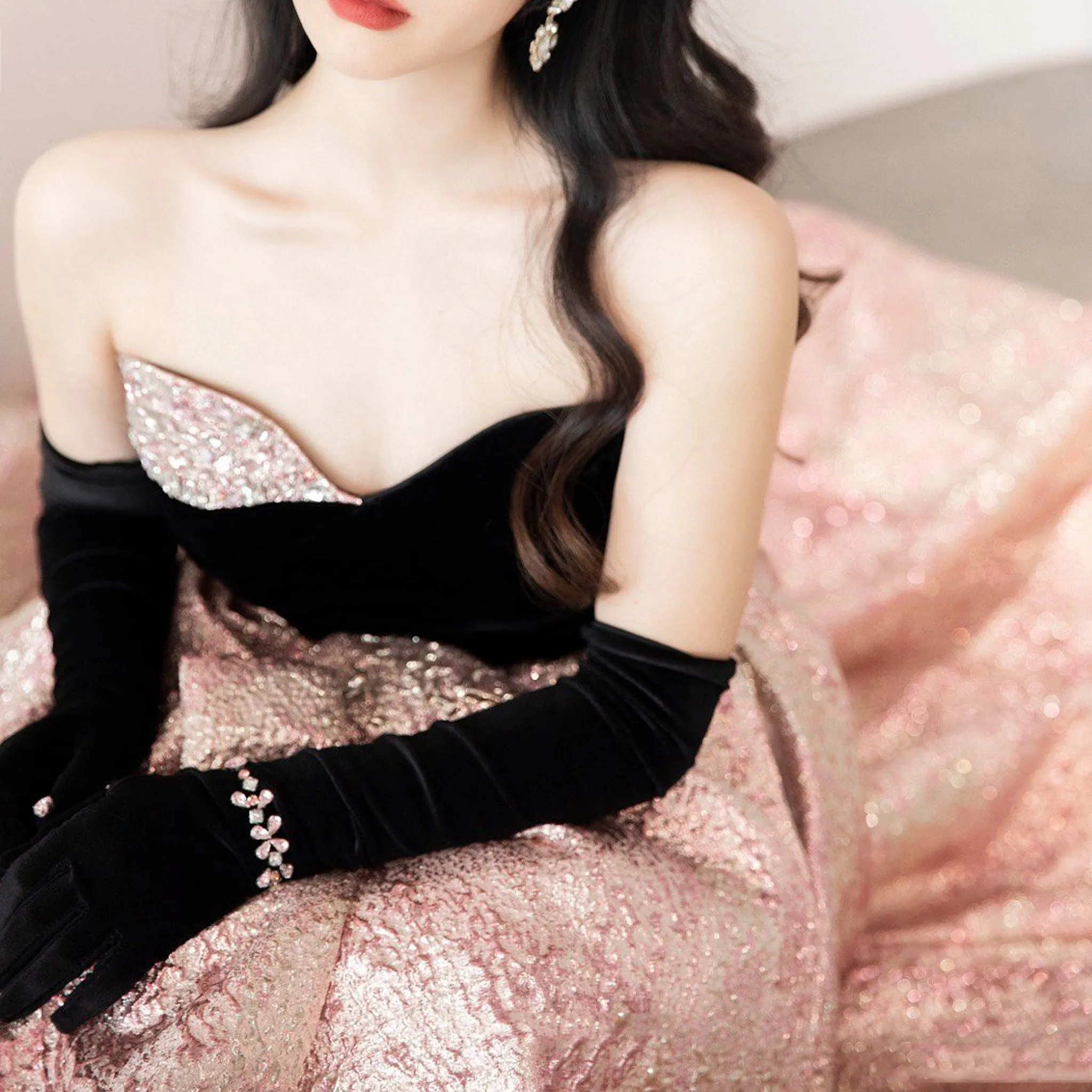 Sparkly Sweetheart Formal Dress Evening Party Gown for Women